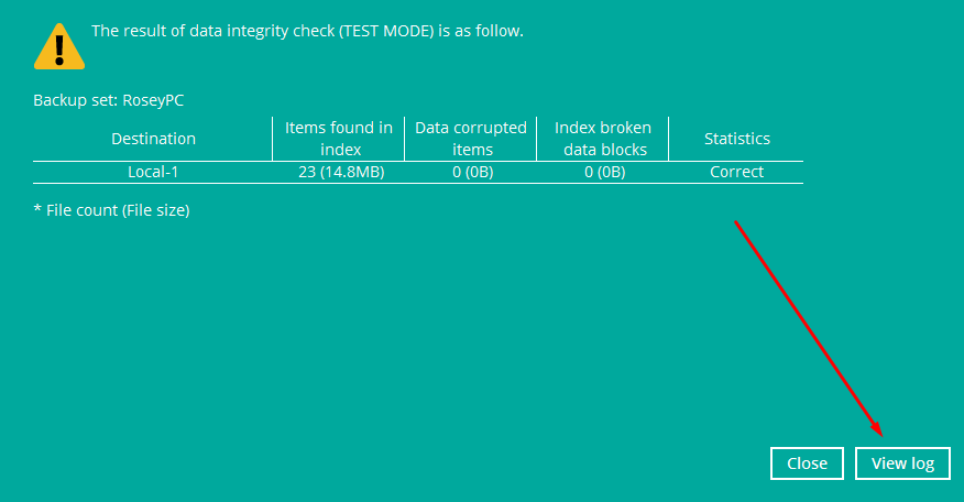 Run a Data Integrity Check