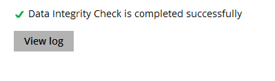 Run a Data Integrity Check